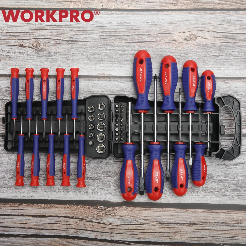 WORKPRO 45PC Screwdriver Set Precision Screwdriver Bits Socket Set with Rangement Rack Multifunctional For Repairing
WORKPRO 45PC Screwdriver Set Precision Screwdriver Bits Socket Set with Rangement Rack Multifunctional For Repairing