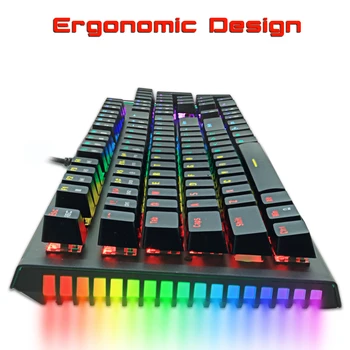Mechanical keyboard ZUOYA wired USB PC Playerkeyboard RGB hybrid backlit 87/104 key English/Russian gaming keyboard
Mechanical keyboard ZUOYA wired USB PC Playerkeyboard RGB hybrid backlit 87/104 key English/Russian gaming keyboard