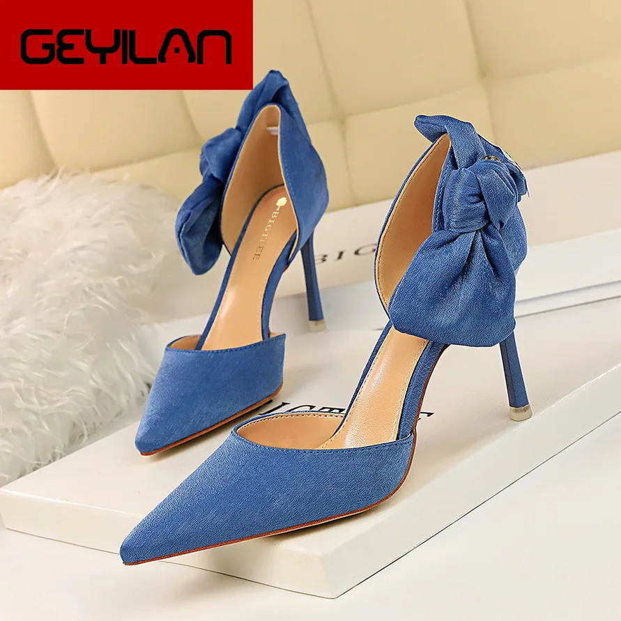 Korean-style Fashion Thin Heeled High-Heel Hallow Low-Cut Sexy Pointed Bow Hollow out WOMEN'S Shoes
Korean-style Fashion Thin Heeled High-Heel Hallow Low-Cut Sexy Pointed Bow Hollow out WOMEN'S Shoes