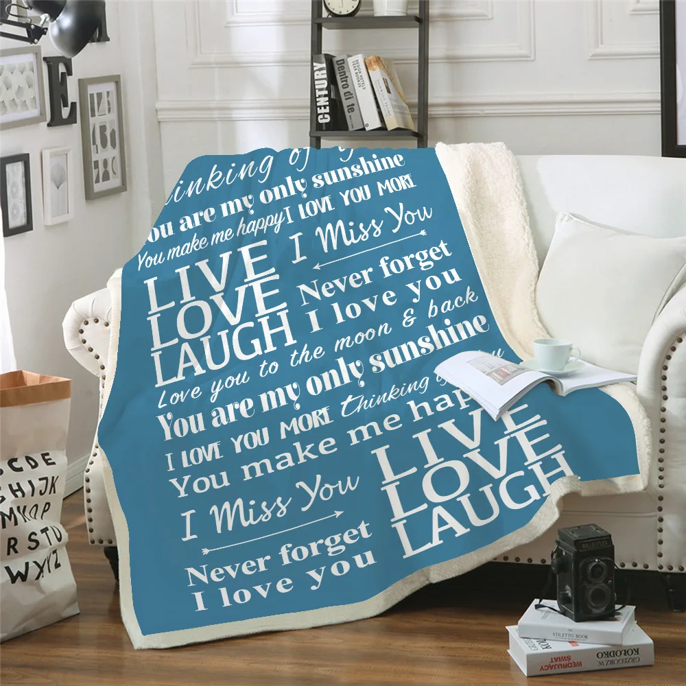 New Style Hope Air Conditioner Woollen Blanket Blanket Thick Double Layer Plush 3D Digital Printing Blanket English Series
New Style Hope Air Conditioner Woollen Blanket Blanket Thick Double Layer Plush 3D Digital Printing Blanket English Series