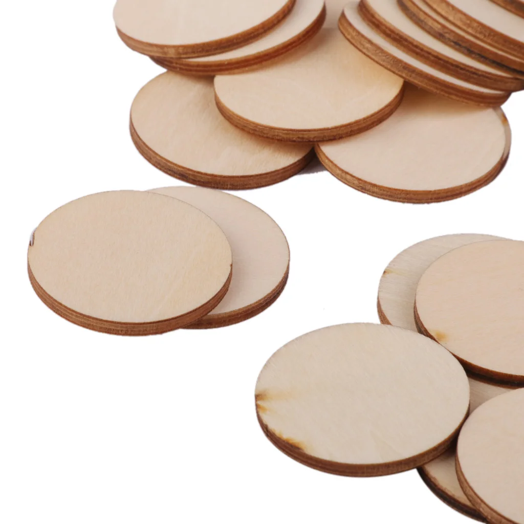 60pcs Blank Round Shaped Natural Wood Slices Discs Art Craft Hobbies Pyrography 60pcs Blank Round Shaped Natural Wood Slices Discs Art Craft Hobbies Pyrography