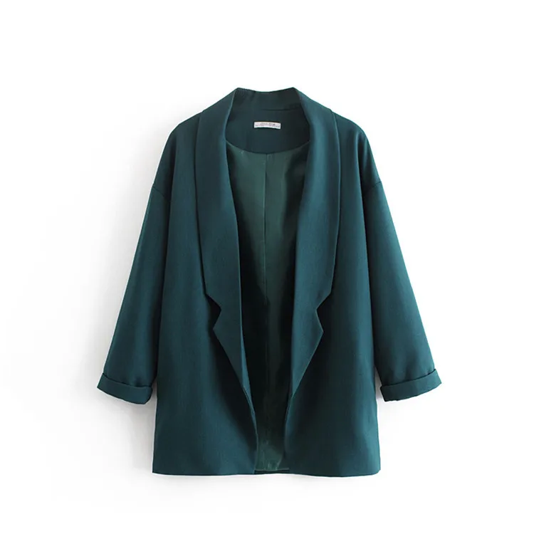 2019 Europe And America Spring And Autumn New Style WOMEN'S Dress Loose-Fit Slimming Mid-length Solid Color No Buckle Suit Jacke
2019 Europe And America Spring And Autumn New Style WOMEN'S Dress Loose-Fit Slimming Mid-length Solid Color No Buckle Suit Jacke