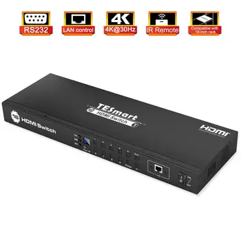 4K UHD 16 Ports HDMI Switch Console Rack Mount Switch USB 2.0 Switch HDM16 Port Input up to 16 PCs RS232 LAN Port Control Switch
4K UHD 16 Ports HDMI Switch Console Rack Mount Switch USB 2.0 Switch HDM16 Port Input up to 16 PCs RS232 LAN Port Control Switch