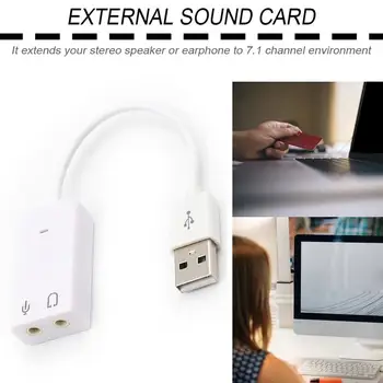 External USB Sound Card 3D Virtual 7.1 Channel Audio Sound Card Adapter Plug & Play For PC Desktop Laptop Notebook
External USB Sound Card 3D Virtual 7.1 Channel Audio Sound Card Adapter Plug & Play For PC Desktop Laptop Notebook