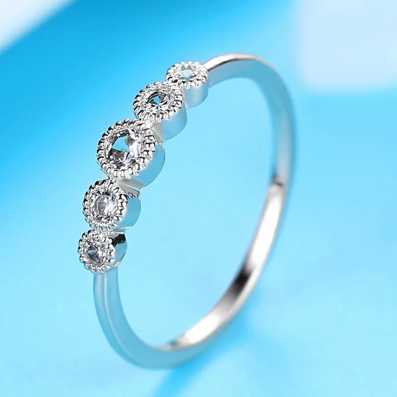 Новое модное женское кольцо с двойным шармом мини циркониевое креативное