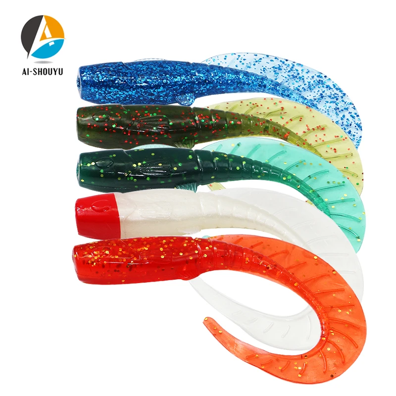 AI-SHOUYU 4pcs Curl long Tail Soft Bait 120mm 13g Fishing Lure Wobbler Jigging Silicone Baits Fishing Lures Artificial Bait
AI-SHOUYU 4pcs Curl long Tail Soft Bait 120mm 13g Fishing Lure Wobbler Jigging Silicone Baits Fishing Lures Artificial Bait