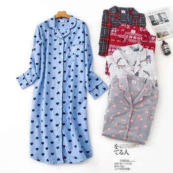 New Extended Flannel Nightdress Women Sleepwear Plus Size Nightwear Long Sleeve 100% Cotton Fattening Lady's Household Clothes
New Extended Flannel Nightdress Women Sleepwear Plus Size Nightwear Long Sleeve 100% Cotton Fattening Lady's Household Clothes