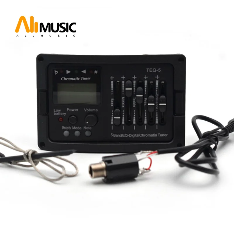 10 pcs 5 Band Acoustic Guitar Preamp EQ Equalizer Classical Acoustic Guitar Amplifier Digital Chromatia Blend Tuner Piezo Pickup
10 pcs 5 Band Acoustic Guitar Preamp EQ Equalizer Classical Acoustic Guitar Amplifier Digital Chromatia Blend Tuner Piezo Pickup