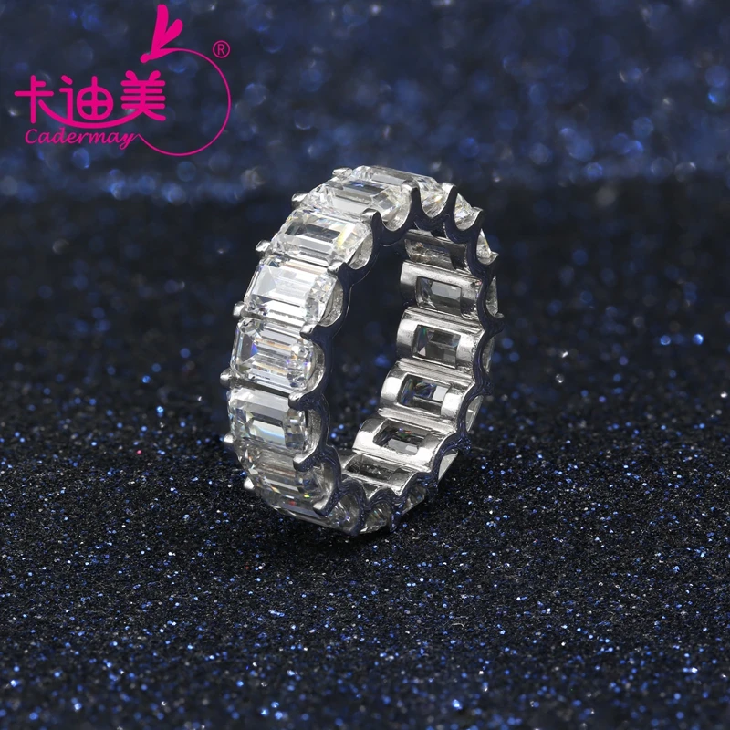 CADERMAY 925 Sterling Silver 4X6mm Emerald Cut White Moissanite Full Eternity Rings Band For Boys And Girls
CADERMAY 925 Sterling Silver 4X6mm Emerald Cut White Moissanite Full Eternity Rings Band For Boys And Girls