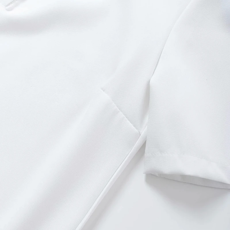Woman Button decoration Turndown Collar White Shirt Dress Femme Short Sleeve Mini Dresses Lady Loose Clothes Vestido D6351
