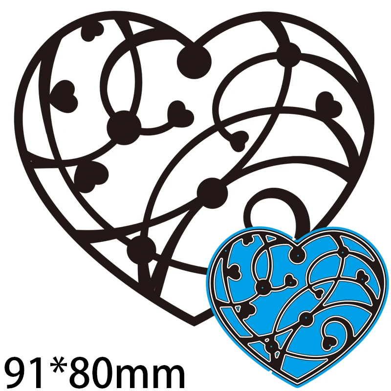 91*80mm Heart Metal cutting Dies Craft Embossing Scrapbooking paper craft Greeting Card
91*80mm Heart Metal cutting Dies Craft Embossing Scrapbooking paper craft Greeting Card