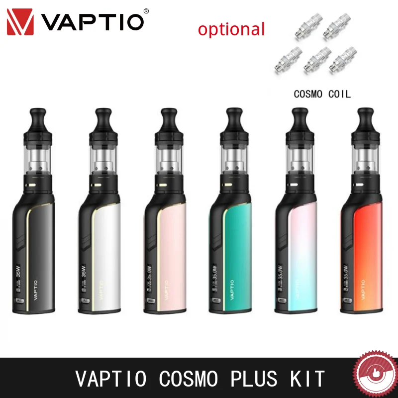 Vaptio COSMO PLUS vape kit 35W Max mod 2ml vaporizer built-in1500mAh battery 0.7/1.6ohm coils electronic cigarette starter kit
Vaptio COSMO PLUS vape kit 35W Max mod 2ml vaporizer built-in1500mAh battery 0.7/1.6ohm coils electronic cigarette starter kit