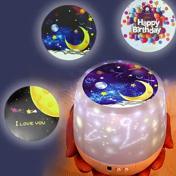 LED Night Light Colorful Starry Sky Moon Projector Projection Lamp Children Birthday Gift Projector Night Light With Film Hot
LED Night Light Colorful Starry Sky Moon Projector Projection Lamp Children Birthday Gift Projector Night Light With Film Hot
