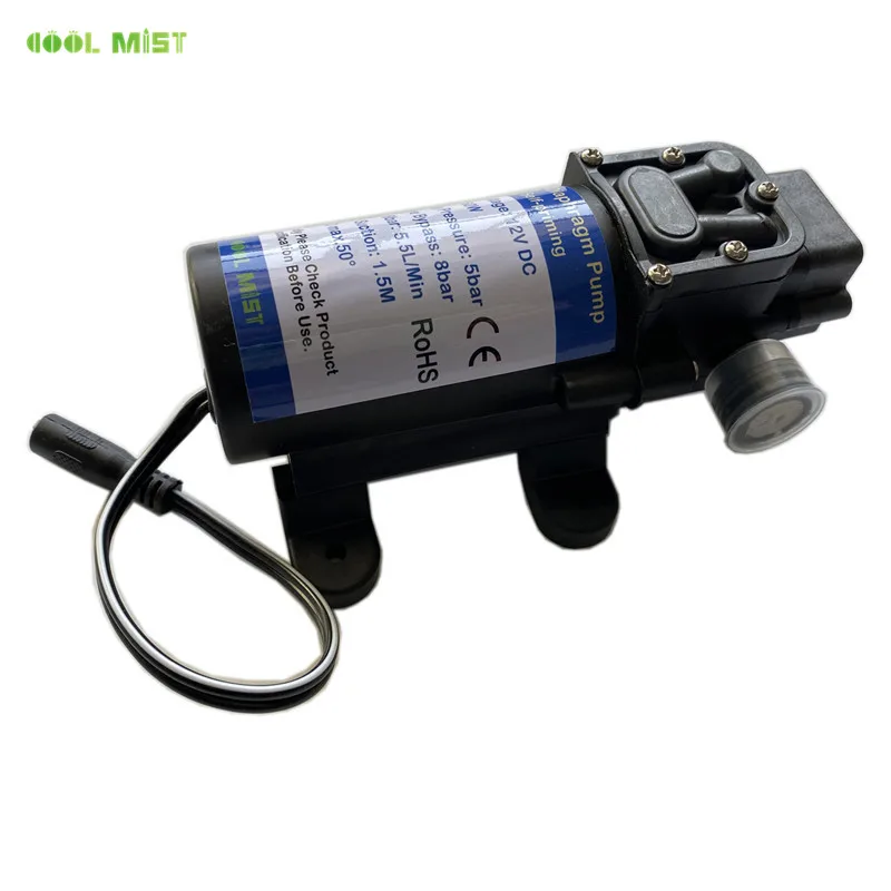 

S396 Thread 1/2'' port 12V 60W miniature electric diaphragm pump DC self-priming back-flow mist spray garden outdoor water pump