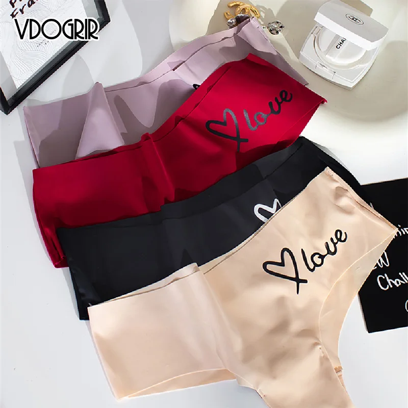 VDOGRIR Panties Women Ice Silk Love Briefs Underwear Seamless Underpants Low Rise Female Sport Panty Comfort Lady Lingerie Tanga
VDOGRIR Panties Women Ice Silk Love Briefs Underwear Seamless Underpants Low Rise Female Sport Panty Comfort Lady Lingerie Tanga