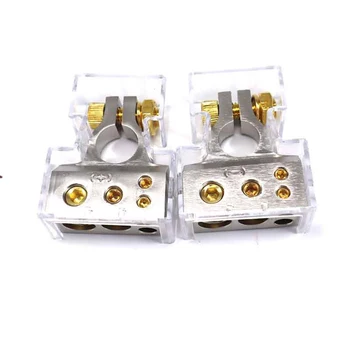 Gold-plated Battery Terminal Oxidation Metal alloy Gold + Silver resistance 4/8 AWG Clamp Connectors accessory
Gold-plated Battery Terminal Oxidation Metal alloy Gold + Silver resistance 4/8 AWG Clamp Connectors accessory