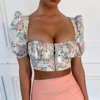 Floral Crop Top Fashion Summer Blouse 2020 Square Neck Puff Sleeve Blouses Tops Beach Boho Top blusa feminina haut femme
Floral Crop Top Fashion Summer Blouse 2020 Square Neck Puff Sleeve Blouses Tops Beach Boho Top blusa feminina haut femme