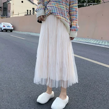 2020 Summer Women Boho Long Skirt High Waist Ruffles Women Beach Skirts Pink Jupe Femme Tulle Skirt Saia Midi Faldas
2020 Summer Women Boho Long Skirt High Waist Ruffles Women Beach Skirts Pink Jupe Femme Tulle Skirt Saia Midi Faldas