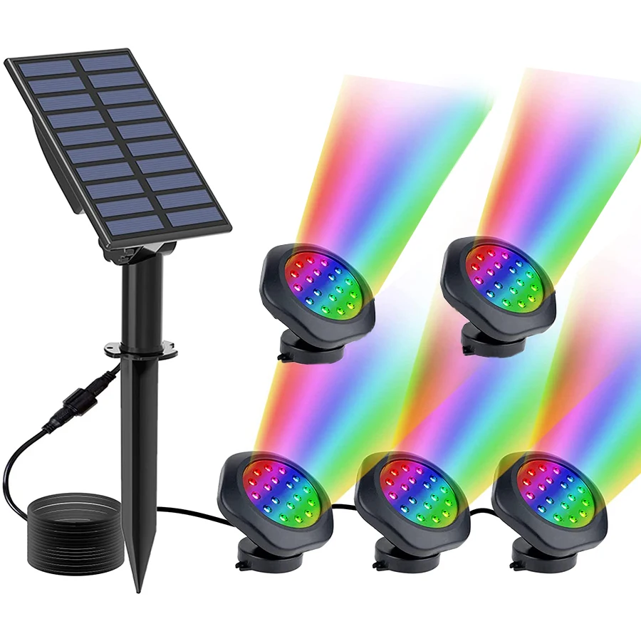 RGB Color Solar Landscape Spotlight IP68 Solar Underwater Pond Lights Submersible Fountain Light for Fish Aquarium Pool Decor
RGB Color Solar Landscape Spotlight IP68 Solar Underwater Pond Lights Submersible Fountain Light for Fish Aquarium Pool Decor