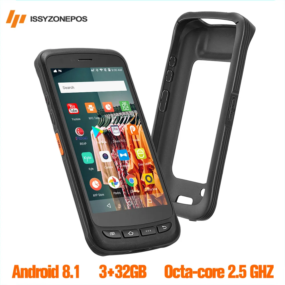 ISSYZONEPOS Rugged Android 8.1 Handheld Scanner PDA 5.2 Inch Industrial Terminal 2D Barcode Reader 32GB NFC UHF Data Collector
ISSYZONEPOS Rugged Android 8.1 Handheld Scanner PDA 5.2 Inch Industrial Terminal 2D Barcode Reader 32GB NFC UHF Data Collector