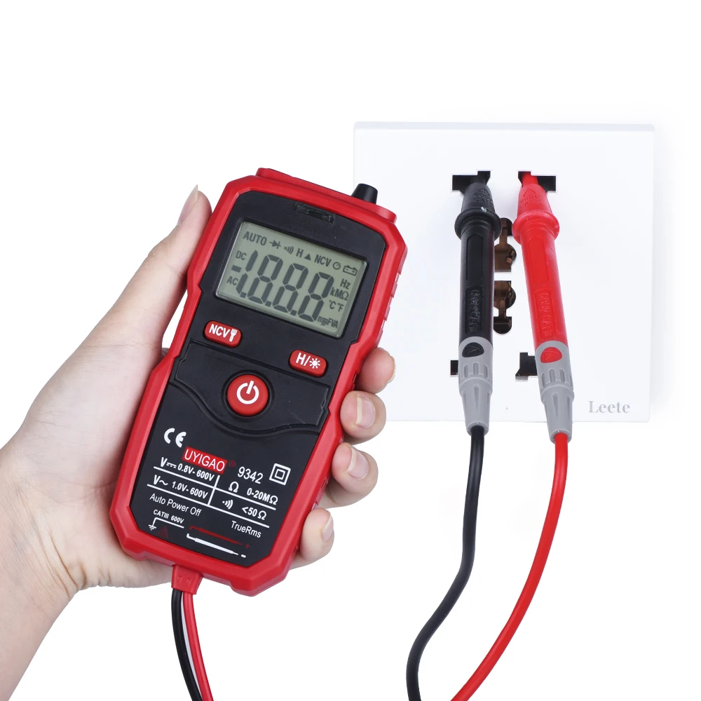QHTITEC UA9342 Multimeter Digital Auto Ranging One-Click Test Resistance Continuity NCV Voltmeter with Backlight Flashlight JCD
QHTITEC UA9342 Multimeter Digital Auto Ranging One-Click Test Resistance Continuity NCV Voltmeter with Backlight Flashlight JCD