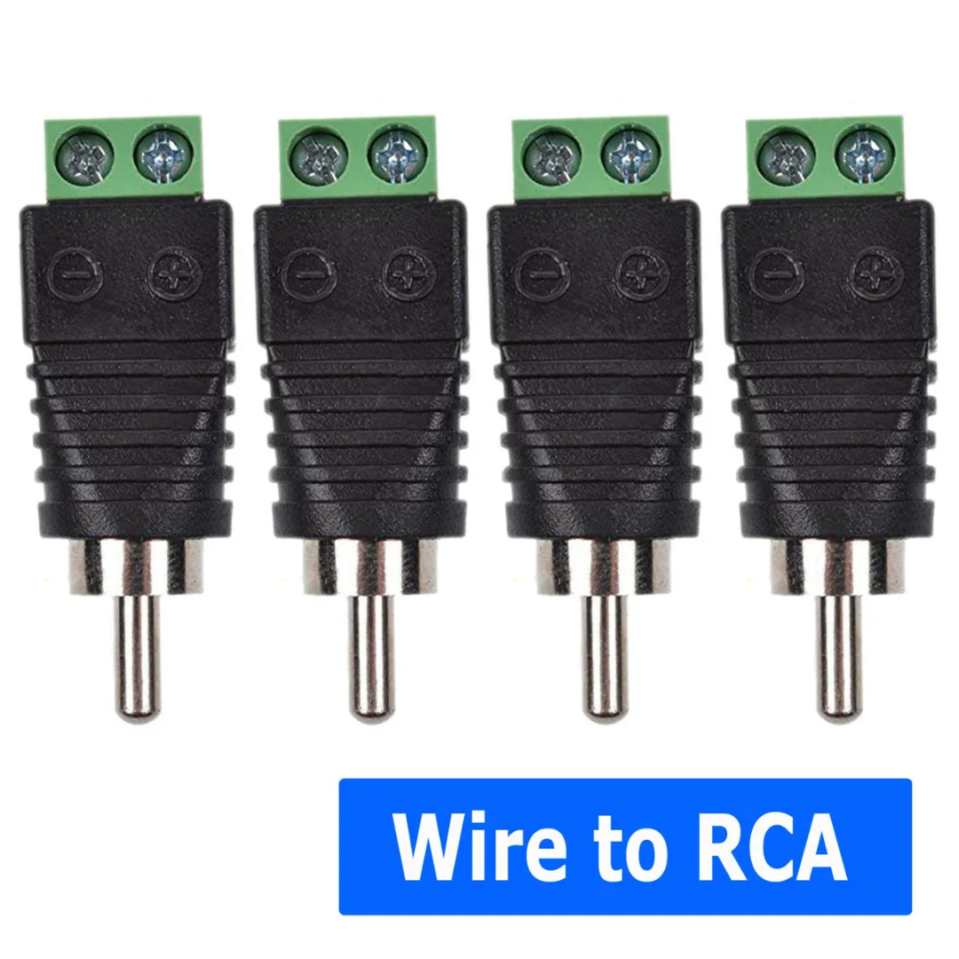 4PCS RCA Connectors Male Plug TO AV Screw Terminal Video AV Adapter Connector Video Head Connectors & Terminals
4PCS RCA Connectors Male Plug TO AV Screw Terminal Video AV Adapter Connector Video Head Connectors & Terminals