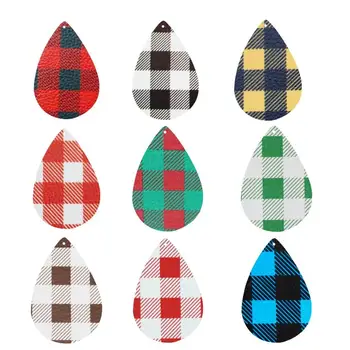 10Pcs/lot Pu Leather Earrings Accessory Red Buffalo Plaid Teardrop Charms For DIY Handmade Earings Making Women Jewelry Findings
10Pcs/lot Pu Leather Earrings Accessory Red Buffalo Plaid Teardrop Charms For DIY Handmade Earings Making Women Jewelry Findings