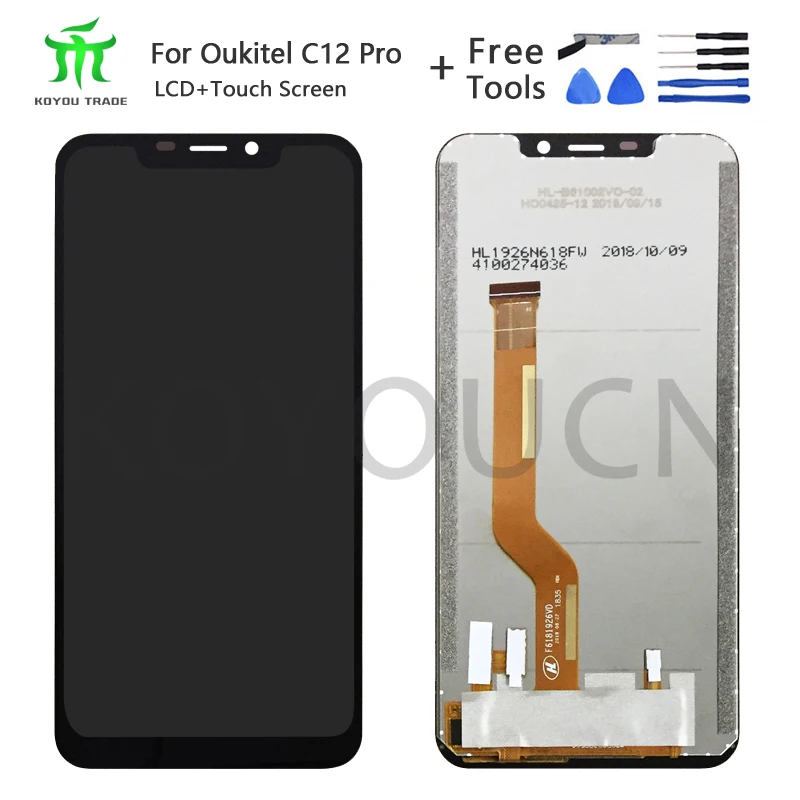 6.18" For Oukitel C12 Pro LCD Display+Touch Screen 100% Tested Screen Digitizer Assembly Replacement For C12 pro +Free Tools
6.18" For Oukitel C12 Pro LCD Display+Touch Screen 100% Tested Screen Digitizer Assembly Replacement For C12 pro +Free Tools