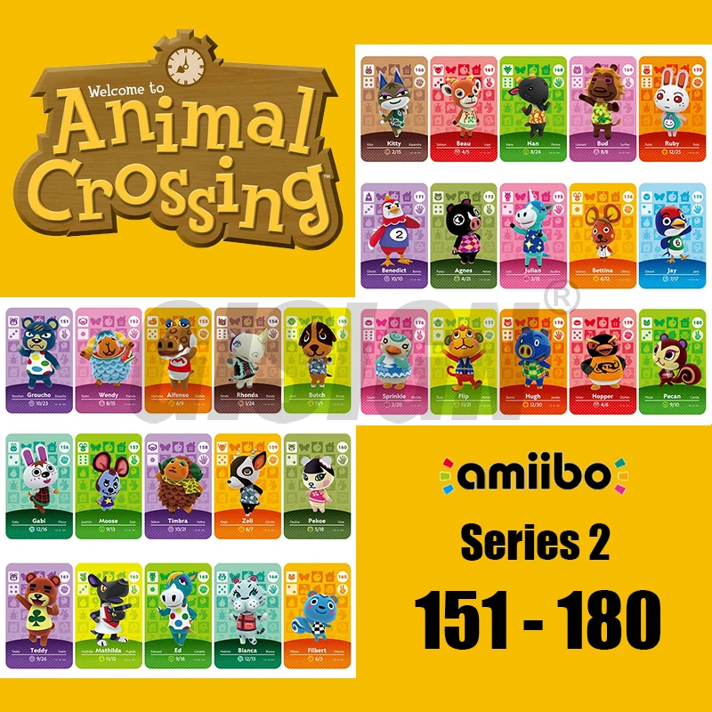 New Horizons Amiibo Animal Crossing Card For NS Switch 3DS Game Marshal Card Set NFC Cards Series 2 (151 to 180) 173 Julian
New Horizons Amiibo Animal Crossing Card For NS Switch 3DS Game Marshal Card Set NFC Cards Series 2 (151 to 180) 173 Julian