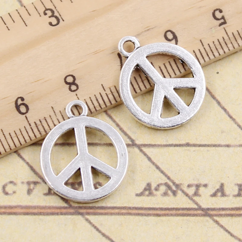 20pcs Charms Peace 19x16mm Tibetan Silver Color Pendants Antique Jewelry Making DIY Handmade Craft Pendant
20pcs Charms Peace 19x16mm Tibetan Silver Color Pendants Antique Jewelry Making DIY Handmade Craft Pendant