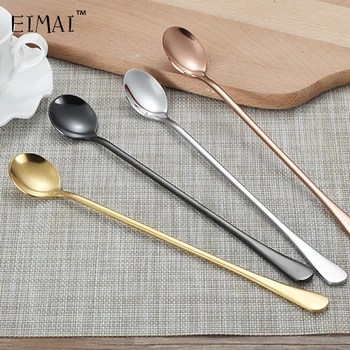 EIMAI Kitchen Tool Stainless Steel Round spoons Creative Ice Cream Dessert Long Handle Coffee&Tea Spoon Tableware 24 cm A21
EIMAI Kitchen Tool Stainless Steel Round spoons Creative Ice Cream Dessert Long Handle Coffee&Tea Spoon Tableware 24 cm A21