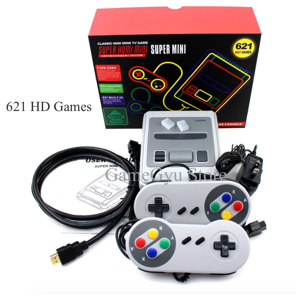 

621 Games Childhood Retro Mini Classic 4K TV AV/HDMI-compatibl 8 Bit Video Game Console Handheld Gaming Player Gift HD 621 games