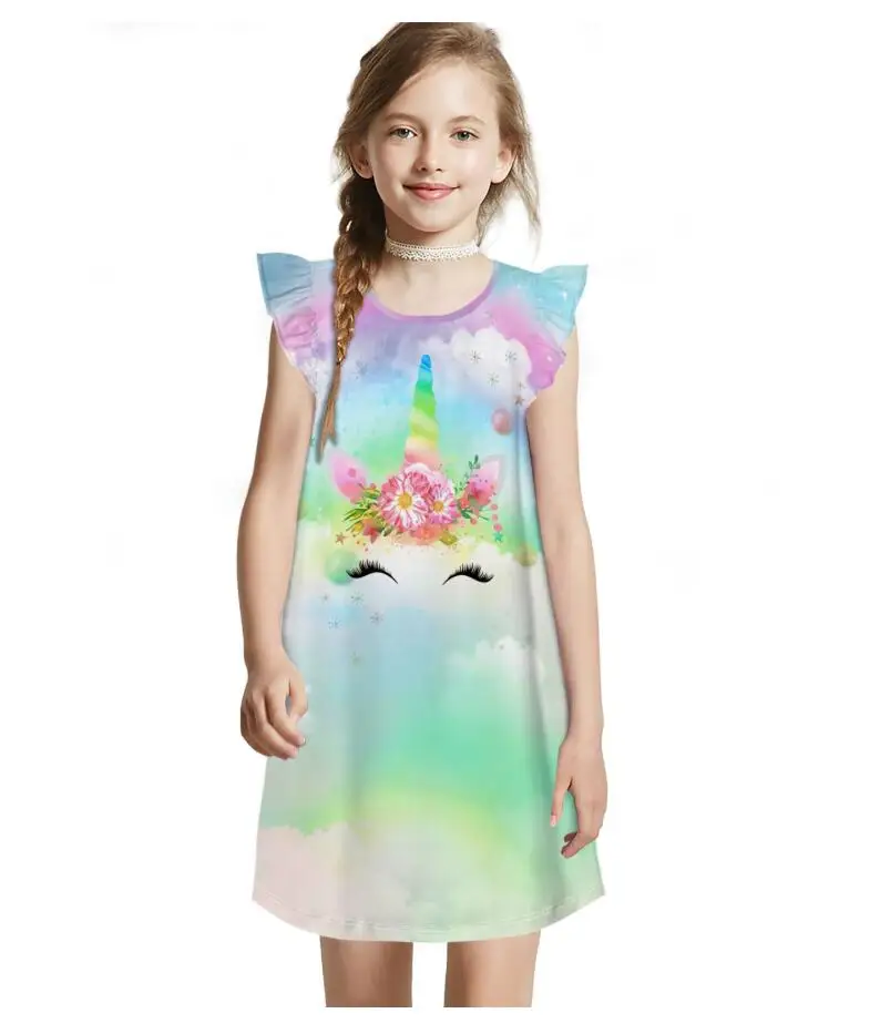 Princess Rainbow Unicorn Summer Dress Princess Rainbow Unicorn Summer Dress