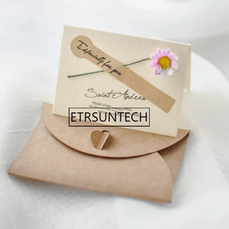 200 комплектов, конверт из крафт-бумаги в стиле ретро с искусственными цветами 
200 комплектов, конверт из крафт-бумаги в стиле ретро с искусственными цветами