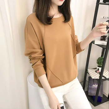 Cotton spring and autumn thin vests new Korean version of large size loose female pullover long sleeve student tide ins
Cotton spring and autumn thin vests new Korean version of large size loose female pullover long sleeve student tide ins
