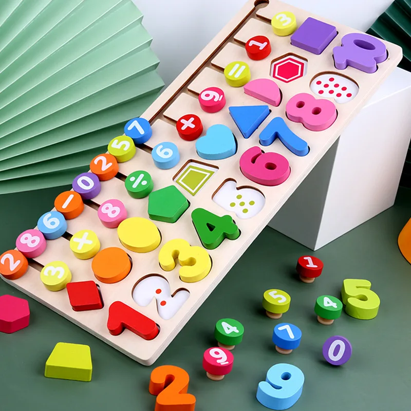 Kids Montessori Early Educational Toys Children Puzzle Color Four In One Color Shape Logic Digit Learning Board Wooden Toy
Kids Montessori Early Educational Toys Children Puzzle Color Four In One Color Shape Logic Digit Learning Board Wooden Toy