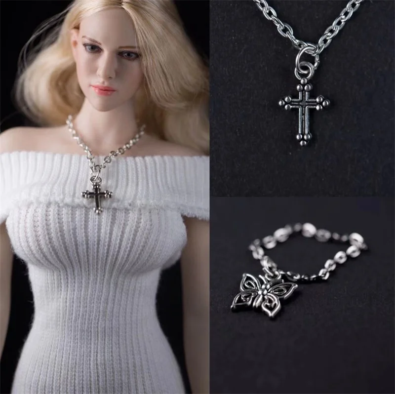 Best Sell 1/6th Model Toys Fashion Trendy Cross Necklace Butterfly Necklace For TH HT JO Female Women Doll Accessories
Best Sell 1/6th Model Toys Fashion Trendy Cross Necklace Butterfly Necklace For TH HT JO Female Women Doll Accessories