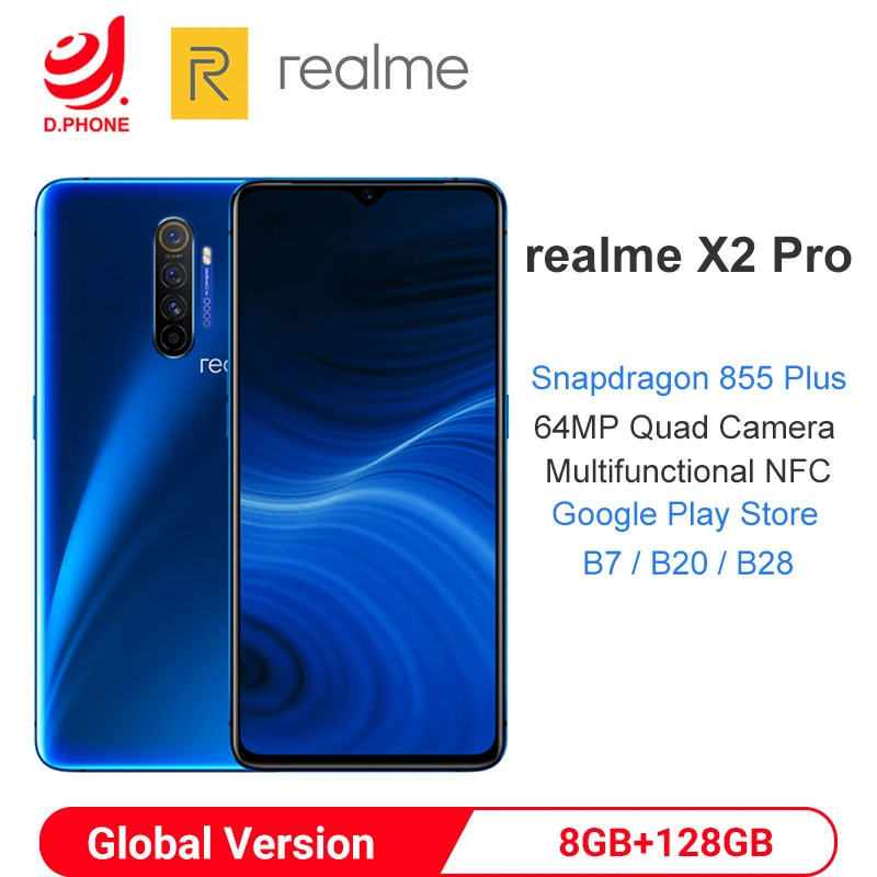 realme X2 Pro 8GB 128GB Snapdragon 855 Plus NFC 6.5'' Moblie Phone 64MP Quad Camera Cellphone 50W Fast Charger
realme X2 Pro 8GB 128GB Snapdragon 855 Plus NFC 6.5'' Moblie Phone 64MP Quad Camera Cellphone 50W Fast Charger