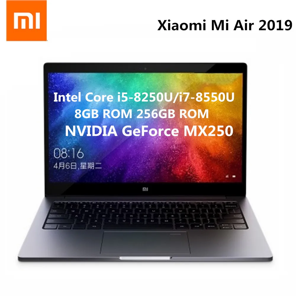 

Xiaomi Mi Air 2019 13.3 inch Laptop Windows 10 Intel Core i5-8250U/i7-8550U 1.6GHz 8GB RAM 256GB SSD Fingerprint Sensor