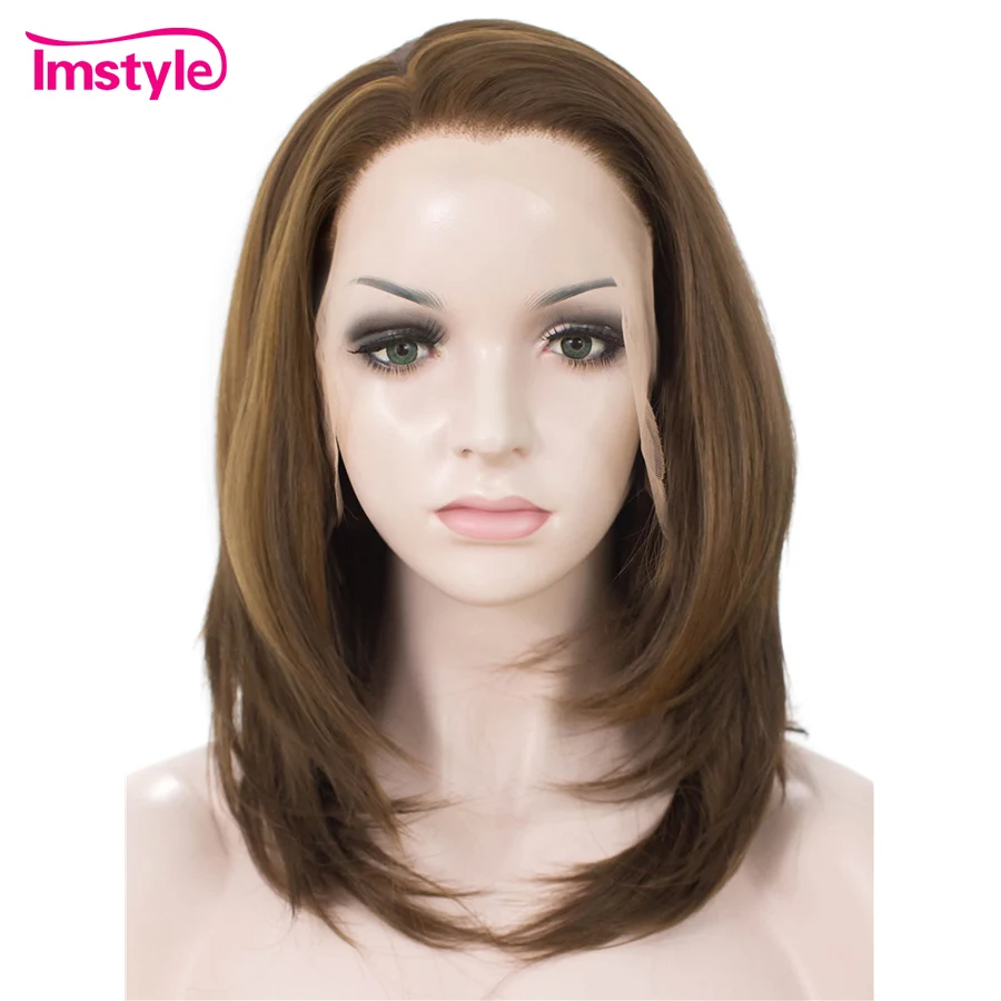 Imstyle Heat Resisitant Fiber Brown Wig Synthetic Lace Front Wig Short Wigs For Women Daily Party Glueless 14 inch
Imstyle Heat Resisitant Fiber Brown Wig Synthetic Lace Front Wig Short Wigs For Women Daily Party Glueless 14 inch