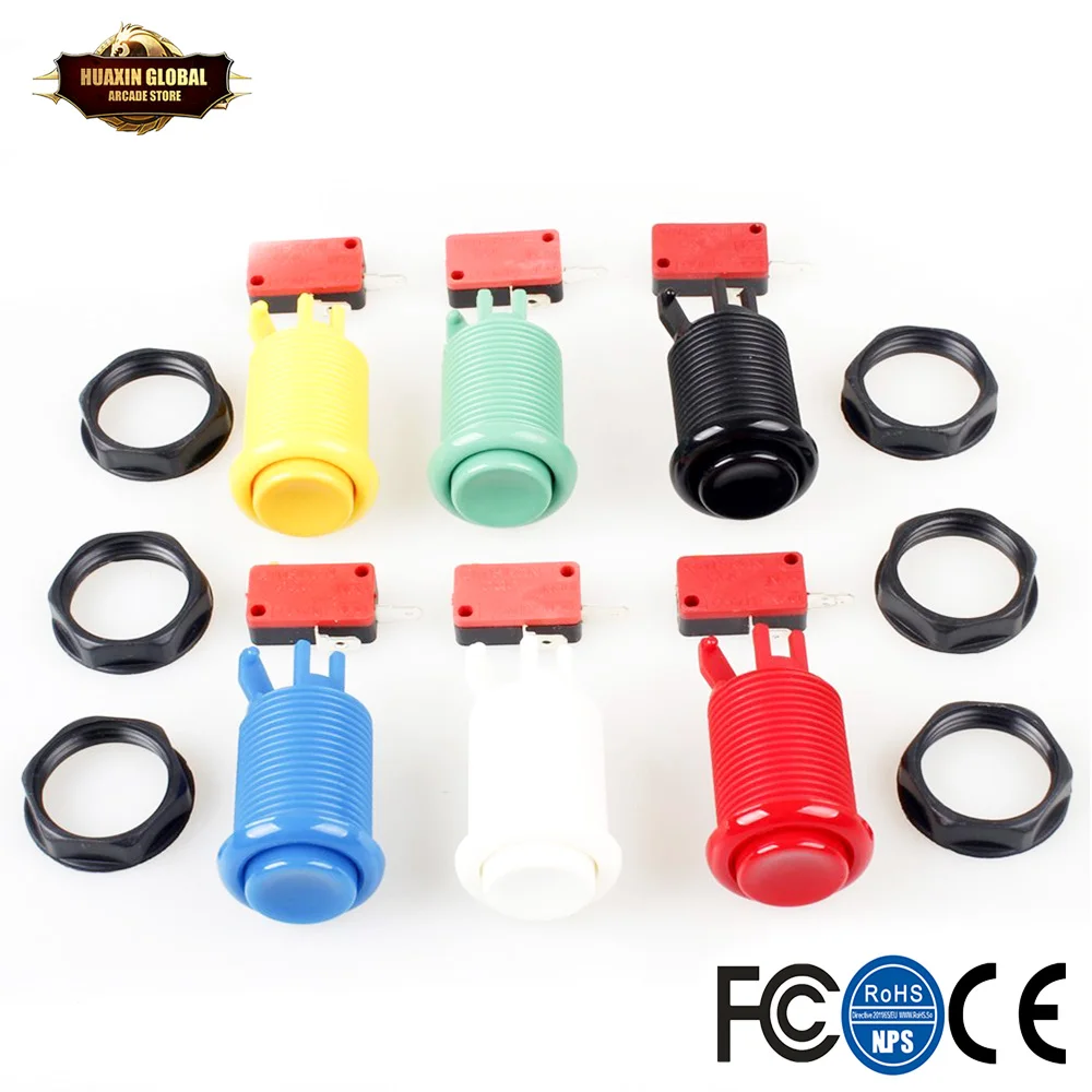 10 Pcs Happ Type Standard Arcade Push Buttons With Micro Switch For Raspberry Pi | Спорт и развлечения
