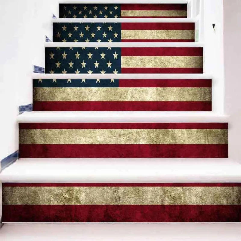 6 Pieces/set Dropship Star Spangled Banner 3D Simulation Stair Paste Removable Waterproof Step Decoration Wall Paste Home
6 Pieces/set Dropship Star Spangled Banner 3D Simulation Stair Paste Removable Waterproof Step Decoration Wall Paste Home
