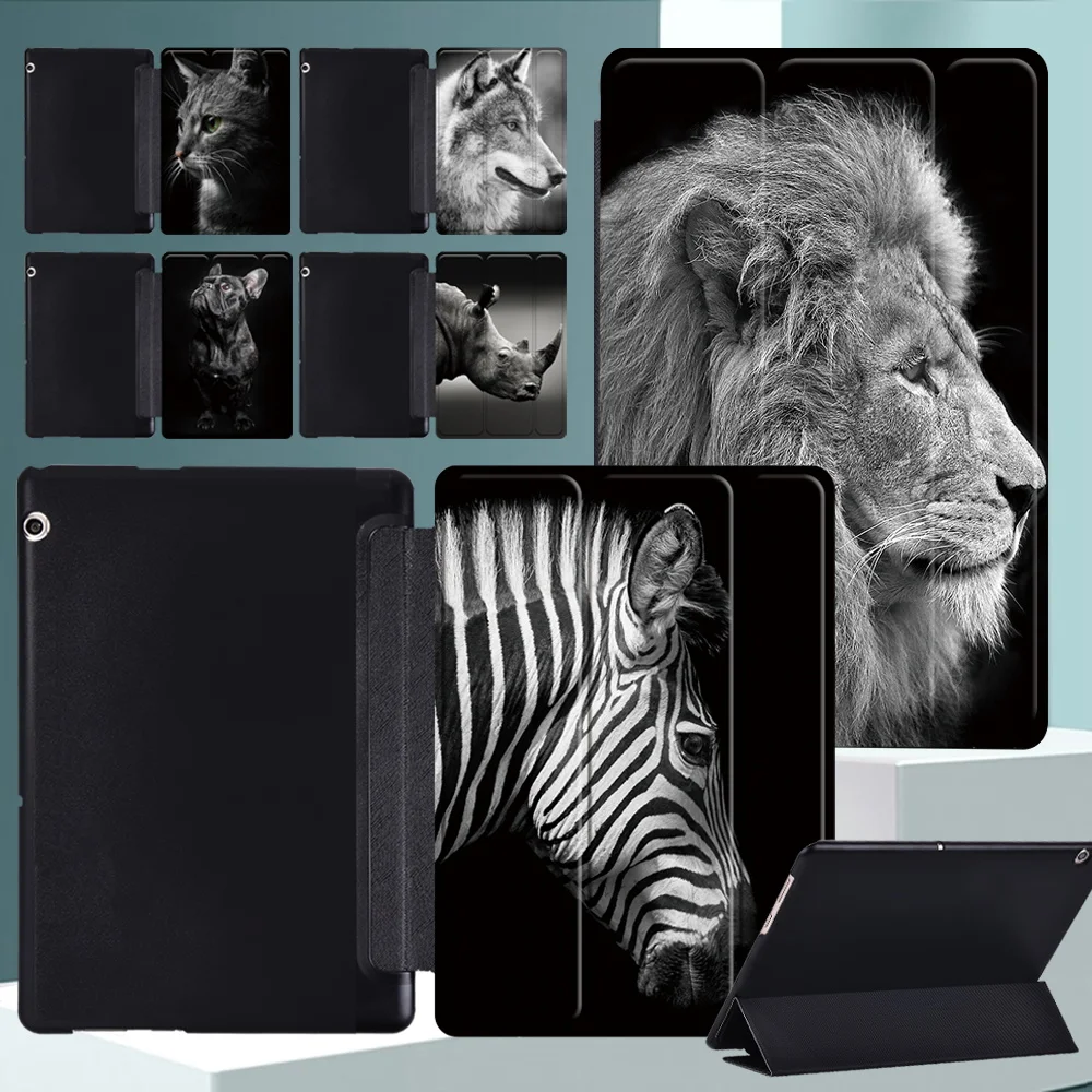 

Ultra Slim Case for Huawei MediaPad T3 10 9.6/ T5 10 10.1" PU Leather Three-Fold Stand Case Full Tablet Cover+free Stylus