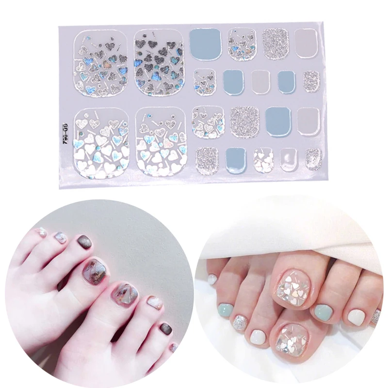 1pc Toe Nail Sticker Adhesive Toenail Art Polish Tips French Glitter Sequins Nail Wraps Strips Easy To Wear Manicure for Women
1pc Toe Nail Sticker Adhesive Toenail Art Polish Tips French Glitter Sequins Nail Wraps Strips Easy To Wear Manicure for Women