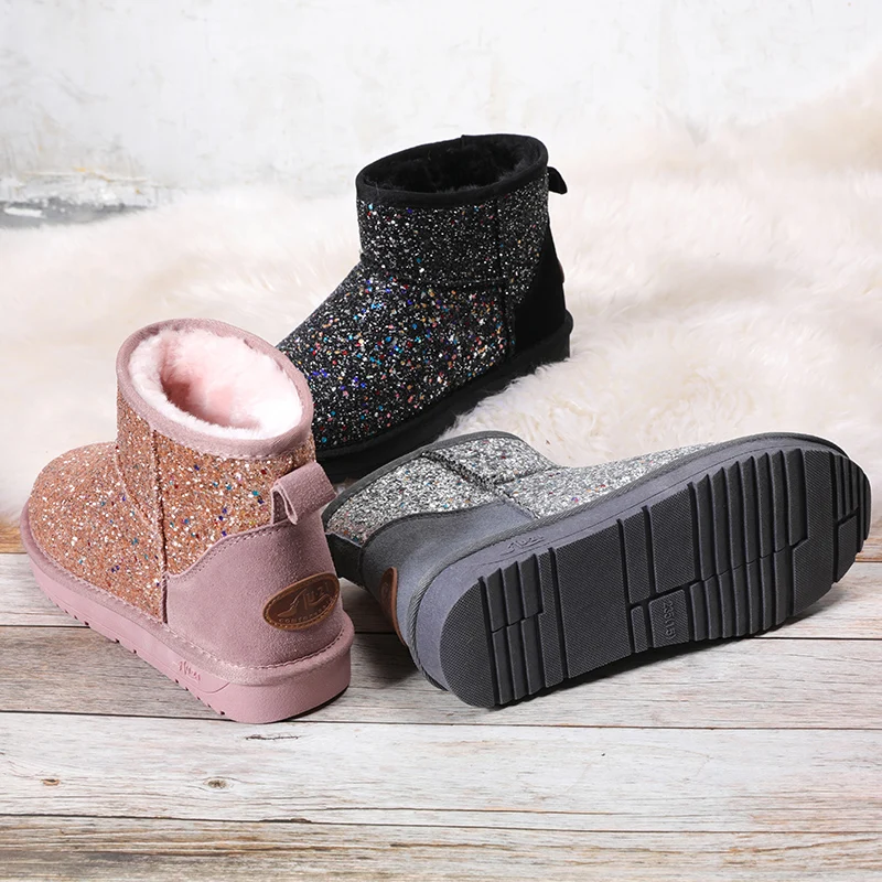 2019 Women Bootes Winter Fur Bling Sequined Cloth Ankle Snow Boots Student Antiskid Flats Bottom Platform Solid Sweet Black Pink
2019 Women Bootes Winter Fur Bling Sequined Cloth Ankle Snow Boots Student Antiskid Flats Bottom Platform Solid Sweet Black Pink