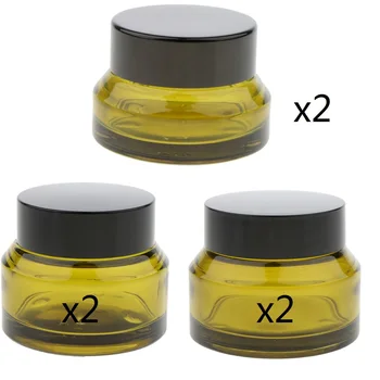 6pcs/set Empty Glass Makeup Jars Case Face Eyes Cream Cosmetic Containers for Powder, Body Cream, Lotions 15g 30g 50g 
6pcs/set Empty Glass Makeup Jars Case Face Eyes Cream Cosmetic Containers for Powder, Body Cream, Lotions 15g 30g 50g