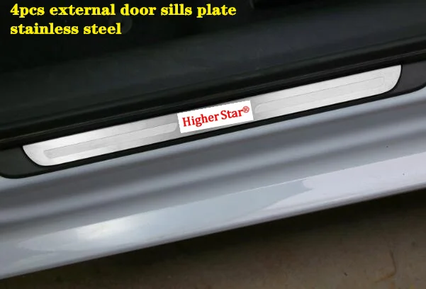 

stainless steel 4pcs external car pedal decorative plate,door sills scuff guard panel,Threshold protective bar for Audi Q5,Q3,A3