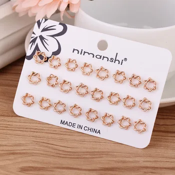 Pendientes Earing Hot Sale Many To One Card Color Mix With Small Fresh Earrings Anti Allergy Genuine Plating Jewelry Wholesale
Pendientes Earing Hot Sale Many To One Card Color Mix With Small Fresh Earrings Anti Allergy Genuine Plating Jewelry Wholesale