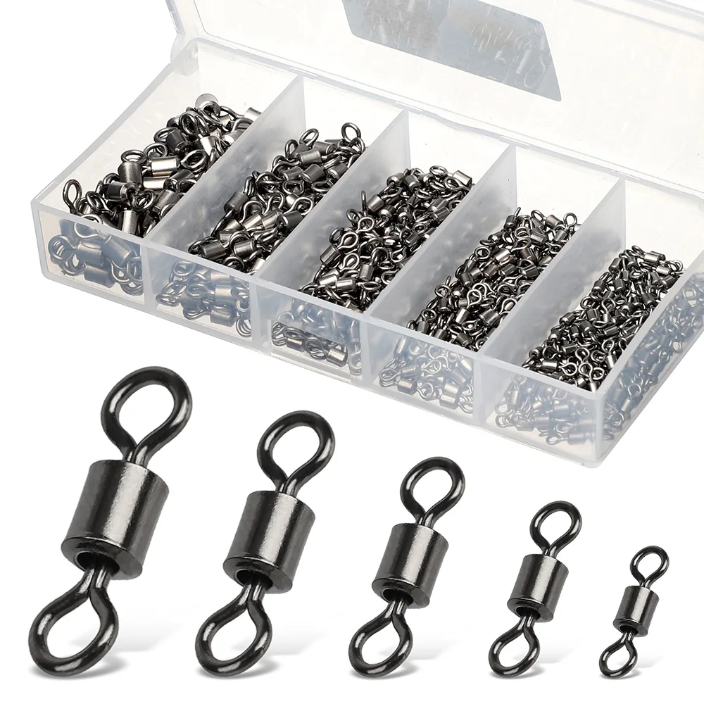 DONQL 200/300/400/500/Pcs Fish Lure Fishing Connector Bearing Rolling Swivel Solid Ring Stainless Steel Fishing Hook Connector
DONQL 200/300/400/500/Pcs Fish Lure Fishing Connector Bearing Rolling Swivel Solid Ring Stainless Steel Fishing Hook Connector