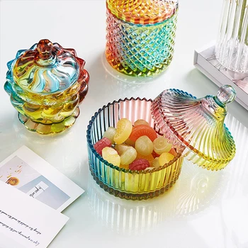 Diamond Candy Box Storage Jar European Style Colored Crystal Glass Storage Jar with Lid Candy Jar Sugar Bowl Kitchen Storage Jar
Diamond Candy Box Storage Jar European Style Colored Crystal Glass Storage Jar with Lid Candy Jar Sugar Bowl Kitchen Storage Jar